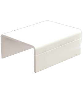 Eindstuk wit platte buis 25X13 Systeem platte buis