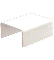 Eindstuk wit platte buis 25X13 Systeem platte buis - thumbnail