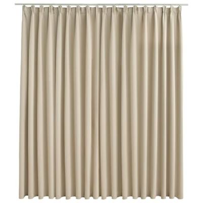 VidaXL Gordijn verduisterend met haken 290x245 cm beige VidaXL Gordijn verduisterend met haken 290x245 cm beige