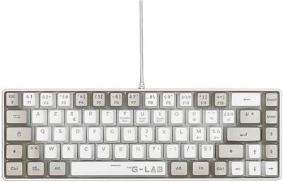 Bedraad gamingtoetsenbord - THE G-LAB - KEYZ-HYDRO-WG/FR - 60% compact - AZERTY - Verlicht - Grijs/wit
