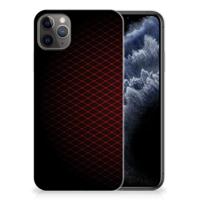 Apple iPhone 11 Pro Max TPU bumper Geruit Rood - thumbnail