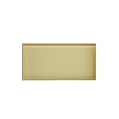 Hotbath &MORE Inbouwbox of inbouwnis - 30x60x10 - frameless + LED - Geborsteld messing PVD BOX060FLBBP