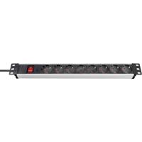 Brennenstuhl 1390007018 Alu-Line 19" PDU | Stekkerdoos Server | 16A met 8x Type F Stopcontacten | Aan/uit Schakelaar | 2 meter - thumbnail