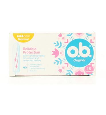 OB Original Tampons Normal - met gebogen groeven OB Original Tampons Normal - met gebogen groeven