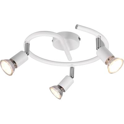 LED Plafondspot Rond Mat Wit - 3-lichts GU10 Fitting - Aluminium