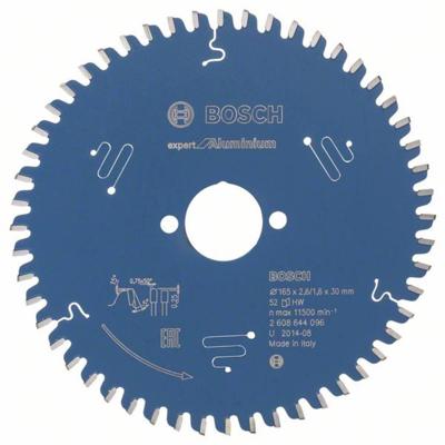 Bosch Accessories Expert for Aluminium 2608644096 Cirkelzaagblad 165 x 30 x 1.6 mm Aantal tanden: 52 1 stuk(s) Bosch Accessories Expert for Aluminium 2608644096 Cirkelzaagblad 165 x 30 x 1.6 mm Aantal tanden: 52 1 stuk(s)