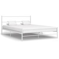 Bedframe metaal wit 140x200 cm - thumbnail