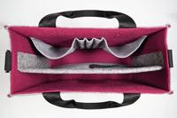 Sigel Laptoptas Desk Sharing Bag Bicolor M Synthetisch vilt Grijs, Donkerrood (b x h x d) 36 x 28 x 15 cm Geschikt voor max. (laptop): 39,1 cm (15,4) - thumbnail