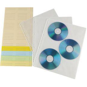 Hama 6-voudig CD/DVD-ordnerhoes 6 CDs/DVDs/Blu-rays Kunststof Transparant wit 10 stuk(s) (b x h x d) 238 x 1 x 295 mm 49835