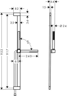 Hansgrohe Pulsify S doucheset 100 1jet EcoSmart met glijstang 90 cm, chroom