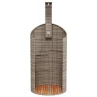 VidaXL Buitendouche 100x100x241,5 cm poly rattan en acaciahout grijs - thumbnail