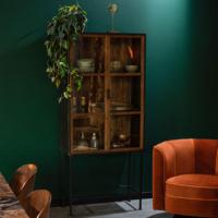 Dutchbone Vitrinekast Berlin 181 x 83cm - Hout - thumbnail