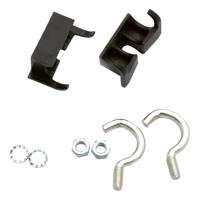 Simson ringslot montageset normaal - 2 haken, 2 klemmen, 2 bouten, 2 ringen - zwart - thumbnail