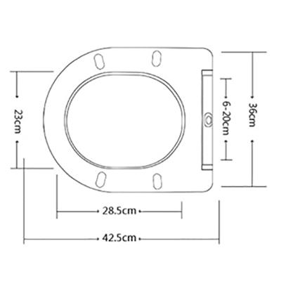Wiesbaden Toiletzitting Nibiru Softclose Zitting 36 cm + Deksel Wit - thumbnail