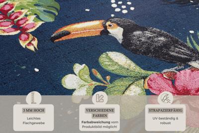 Hanse Home - Flair In- und Outdoor Carpet Tropical Dream Blue Multicolored - 80x165 cm