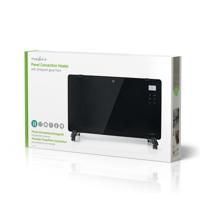 Nedis HTPL20FBK Glazen Paneel Convectorkachel Thermostaat Lcd-scherm 2 Warmtestanden Staand / Wandmontage 2000 W Zwart - thumbnail
