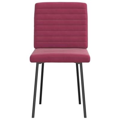 Eetkamerstoelen 2 st fluweel wijnrood Eetkamerstoelen 2 st fluweel wijnrood