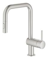 GROHE Minta Keukenkraan - draaibare/uittrekbare uitloop - 2 straalsoorten - supersteel geborsteld 32322DC2 - thumbnail