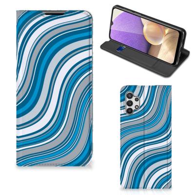 Samsung Galaxy A32 5G | Hoesje met Magneet | Waves Blue Samsung Galaxy A32 5G | Hoesje met Magneet | Waves Blue