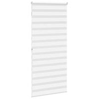 VidaXL Zebra rolgordijn 105x200 cm stofbreedte 100,9cm polyester wit - thumbnail