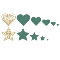 Vaessen Creative • mini snij- en embossingmallen trapeze banners & labels 14st. - thumbnail