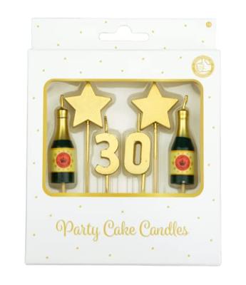 Taartkaarsjes Set 30 Jaar (6st)