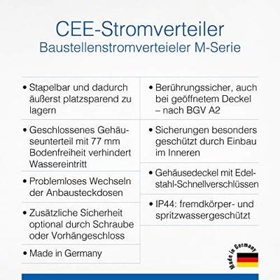 Schwabe CEE Stroomverdeler M3 2m kabel 16A/32A 4 x 230V