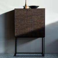 Ethnicraft Opbergkast 'Grooves' Gevernist Teakhout, 162 x 102cm - thumbnail