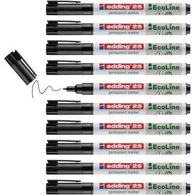 Viltstift edding 25 eco rond 1mm zwart | 10 stuks