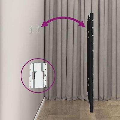 Hoofdbord wandmontage 96x3x91,5 cm massief grenenhout zwart