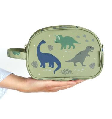 Etui voor jongens DINOS A Little Lovely Company kaki - thumbnail