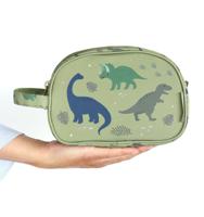 Etui voor jongens DINOS A Little Lovely Company kaki - thumbnail