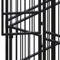 Hondenkennel met dak 7,37 m² staal - thumbnail