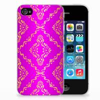 Siliconen Hoesje Apple iPhone 4 | 4s Barok Roze - thumbnail