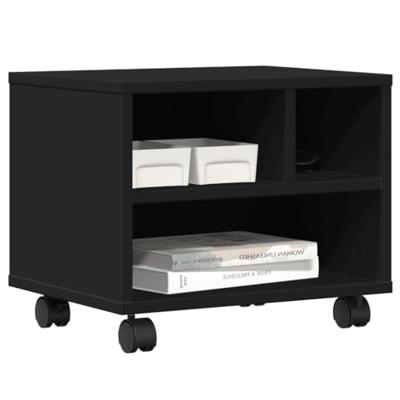 Printerkastje met wielen 41x32x34,5 cm zwart Printerkastje met wielen 41x32x34,5 cm zwart