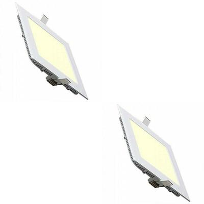 Slimme LED Inbouw Downlight 15W Set - Warm Wit 2700K - Vierkant 195mm