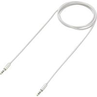 SpeaKa Professional SP-7870096 Jackplug Audio Aansluitkabel [1x Jackplug male 3,5 mm - 1x Jackplug male 3,5 mm] 3.00 m Wit SuperSoft-mantel - thumbnail