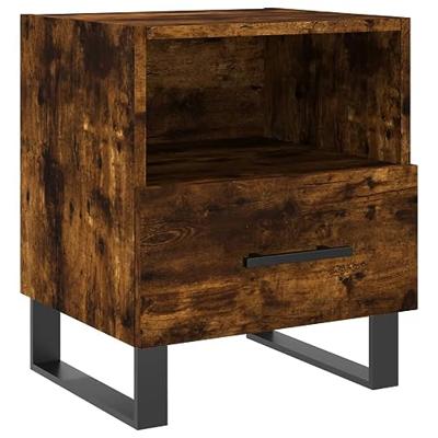 Nachtkastjes 2 st 40x35x47,5 cm bewerkt hout gerookt eikenkleur