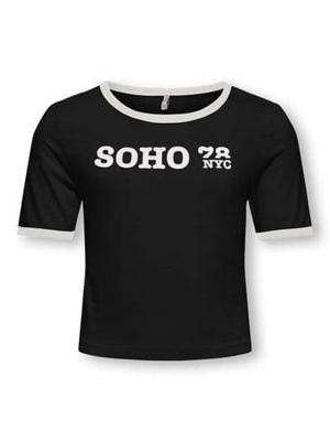 Kids ONLY zomer t-shirt S/S meisjes - zwart - Kognina