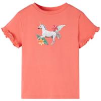 VidaXL Kindershirt met korte mouwen 104 koraalkleurig - thumbnail