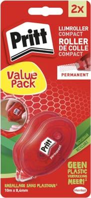 Lijmroller Pritt Compact permanent 2e halve prijs op blister | 10 stuks Lijmroller Pritt Compact permanent 2e halve prijs op blister | 10 stuks