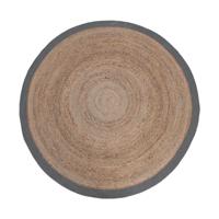 LABEL51 Vloerkleed 'Jute' 180 cm, kleur Naturel/Grijs - thumbnail