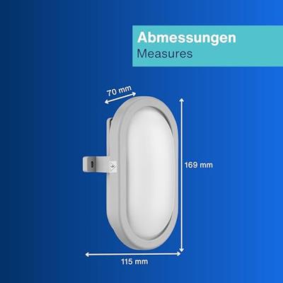 REV Ovalarmatur LED 5,5W grau Lamp voor vochtige ruimte LED 5.5 W Daglichtwit
