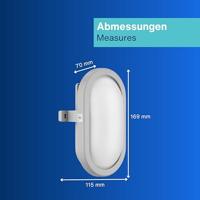 REV Ovalarmatur LED 5,5W grau Lamp voor vochtige ruimte LED 5.5 W Daglichtwit - thumbnail