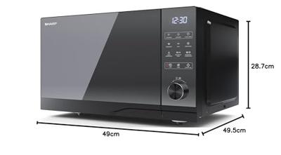 Sharp YC-GC52BE-B Combimagnetron Zwart