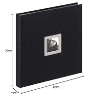 walther+ design FA-217-B Fotoalbum (b x h) 30 cm x 30 cm Zwart 50 bladzijden - thumbnail