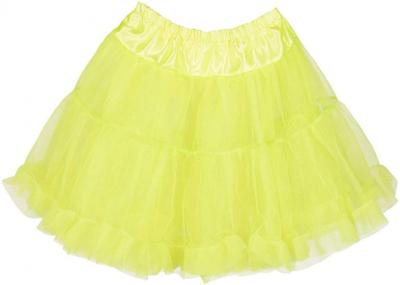 Dames Petticoat De Luxe Neon Geel
