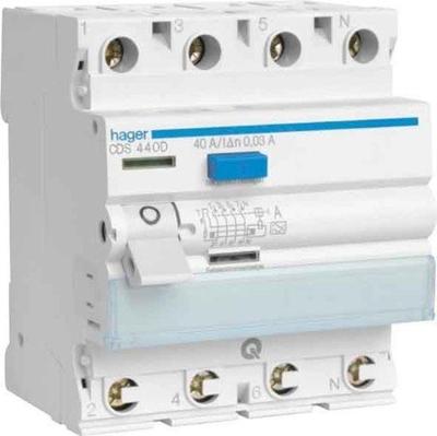 Hager CFA463D Aardlekschakelaar A 4-polig 63 A 0.3 A 400 V Hager CFA463D Aardlekschakelaar A 4-polig 63 A 0.3 A 400 V