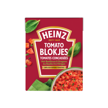 Heinz Tomaten blokjes basilicum bij Jumbo Heinz Tomaten blokjes basilicum bij Jumbo