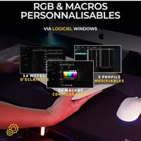 Draadloze gamingbundel - THE G-LAB - TUNGSTEN EX W COMBO - Toetsenbord + muis - 32 configureerbare macro's - WIT - thumbnail